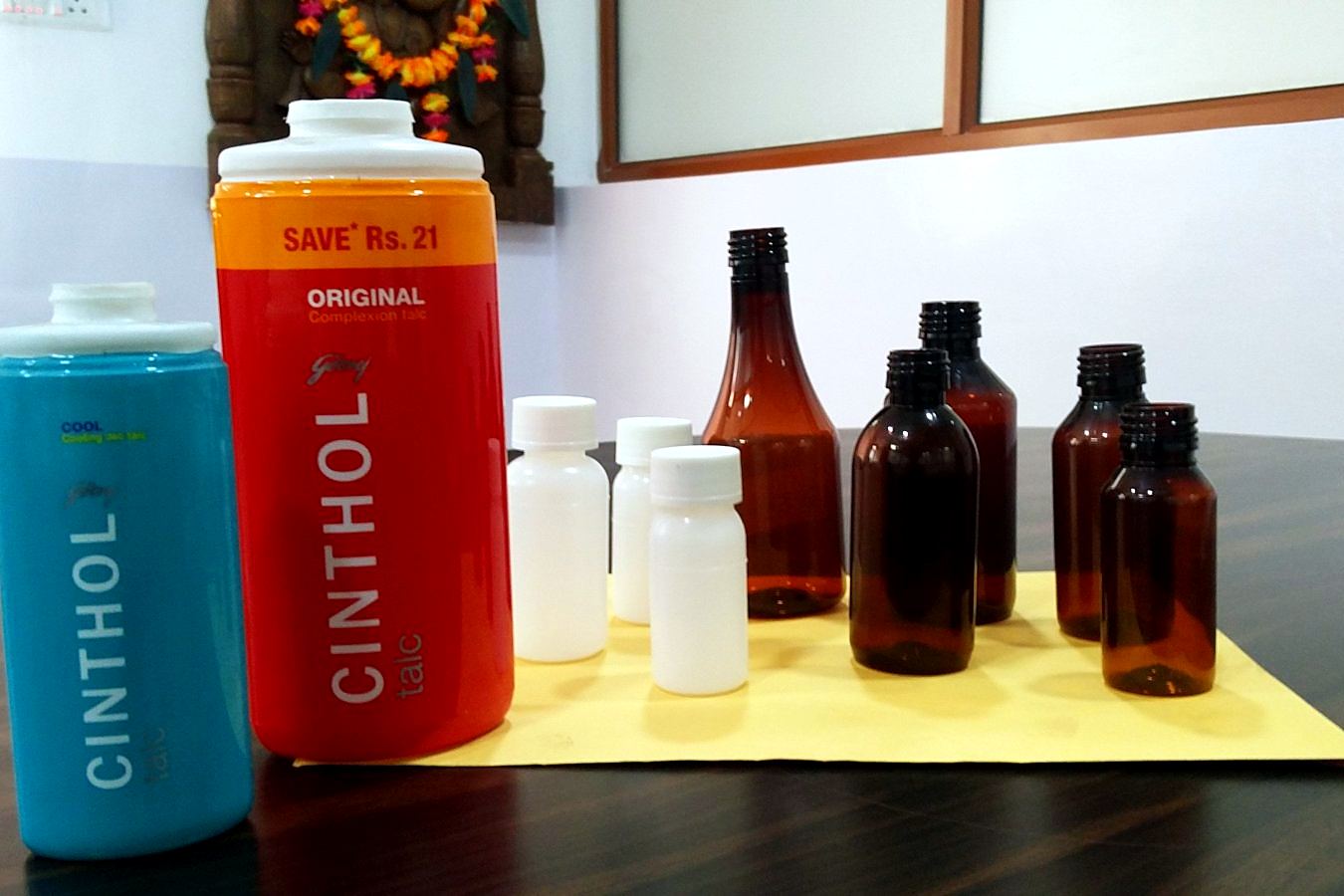 HDPE and PET bottles